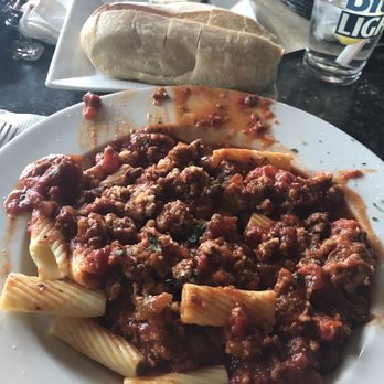 Main St Pizza Company - Lunch portion of Rigatoni Bolognaise - Pizza Near Me - Batavia, New York Main St Pizza Company - Lunch portion of Rigatoni Bolognaise - Pizza Near Me - Batavia, New York