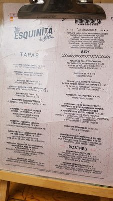 Menu photo 1 La Esquinita de Blai Barcelona, B