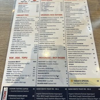 Shiro Kuma Sushi - Menu - Sushi Bars Near Me - San Rafael, California
