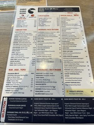 Menu photo 3 Shiro Kuma Sushi San Rafael, CA
