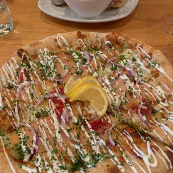 Raduno - Smoked salmon pizza and bananas foster pancakes - Pizza Near Me - Little Rock, Arkansas Raduno - Smoked salmon pizza and bananas foster pancakes - Pizza Near Me - Little Rock, Arkansas