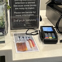Couldn't steam milk or make espresso during this time (I went when they were streaming an event from Calvin)