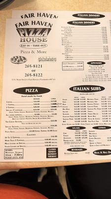 Menu photo 1 Fair Haven Pizza House & Subs Fair Haven, VT