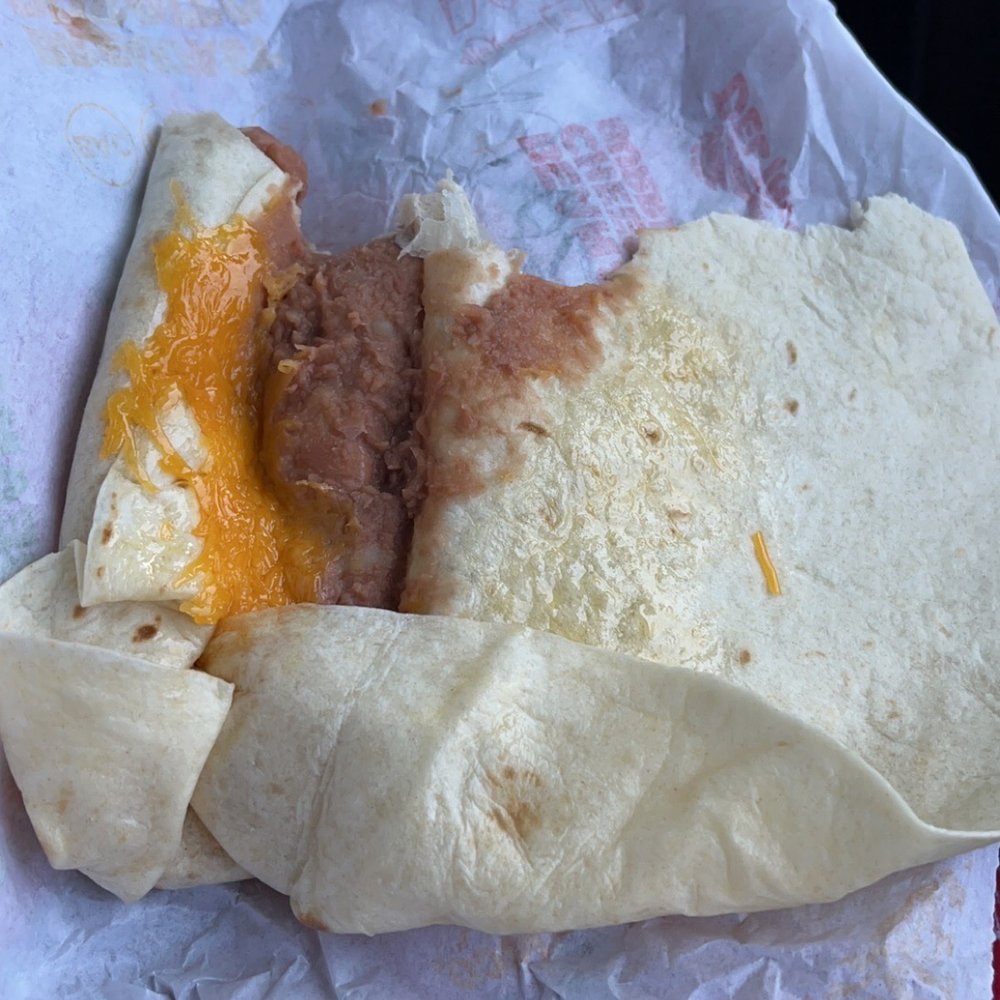 Del Taco - bean & cheese burrito no sauce - Mexican Near Me - Menifee, California
