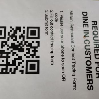 Mililani Restaurant - Fast way to fill information for dine in Customers - Hawaiian Near Me - Mililani, Hawaii