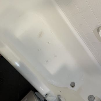 Always Refinishing - Before- the old glaze was chipping off rapidly - Kitchen & Bath Near Me Always Refinishing - Before- the old glaze was chipping off rapidly - Kitchen & Bath Near Me