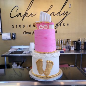 Cake Lady Studios & Events - a pink and white cake - Bakeries Near Me - Phoenix, Arizona Cake Lady Studios & Events - a pink and white cake - Bakeries Near Me - Phoenix, Arizona