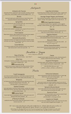 Menu photo 8 Toscana's Ristorante Peabody, MA