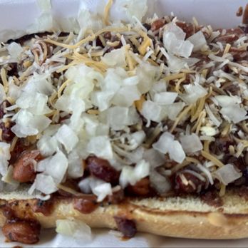 K & M Drive-In - Homemade Chili on a toasted bun with beef frank - Fast Food Near Me - Camas, Washington K & M Drive-In - Homemade Chili on a toasted bun with beef frank - Fast Food Near Me - Camas, Washington
