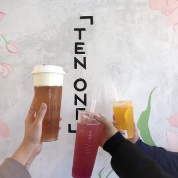 Ten One Tea House - Rose Alpine Oolong with cream foam, orange green tea, dragonfruit - Bubble Tea Near Me - Providence, Rhode Island Ten One Tea House - Rose Alpine Oolong with cream foam, orange green tea, dragonfruit - Bubble Tea Near Me - Providence, Rhode Island