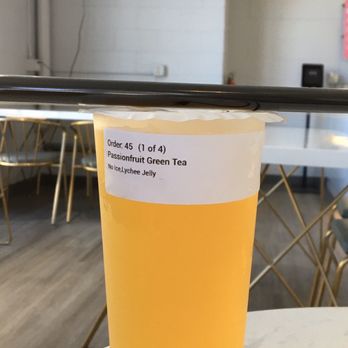 Miss Cheese Tea Cafe - Passionfruit Green Tea with Lychee Jelly - Bubble Tea Near Me - Pasadena, California Miss Cheese Tea Cafe - Passionfruit Green Tea with Lychee Jelly - Bubble Tea Near Me - Pasadena, California