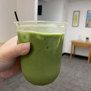 Aura Tea & Coffee - vanilla bean matcha $7.5 (after stirred and 3 sips taken) - Coffee & Tea Near Me - San Francisco, California Aura Tea & Coffee - vanilla bean matcha $7.5 (after stirred and 3 sips taken) - Coffee & Tea Near Me - San Francisco, California