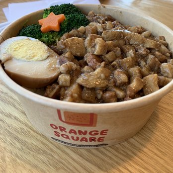 Orange Square - B08. Braised Chopped Pork Rice Bowl regular - Taiwanese Near Me - Santa Clara, California