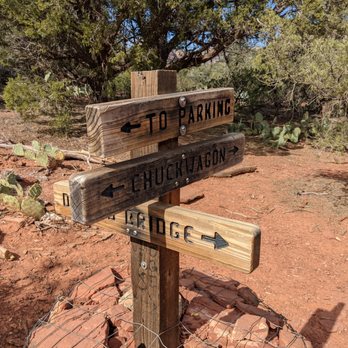 Devil's Bridge Trail - Be mindful of these signs. Missed one and went the wrong direction because a group was standing in front of it - Hiking Near Me - Sedona, Arizona