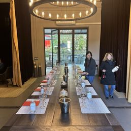 Adriana & staff , with the beautiful set up for tasting for this incredible family ! Adriana & staff , with the beautiful set up for tasting for this incredible family !