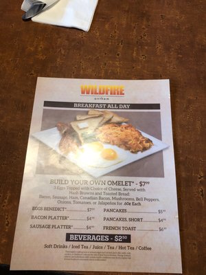 Menu photo 1 Wildfire Anthem Henderson, NV