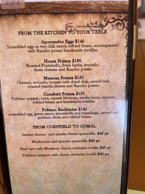 Menu photo 4 Higos & Olivos Cabo San Lucas, BCS