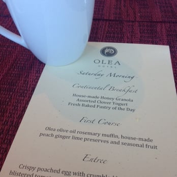 Olea Hotel - Menu of the day. - Hotels Near Me - Glen Ellen, California Olea Hotel - Menu of the day. - Hotels Near Me - Glen Ellen, California