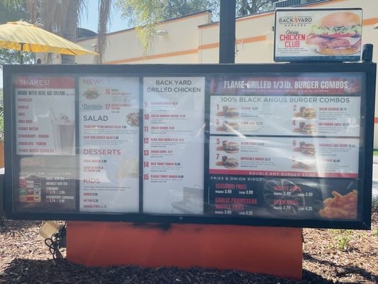 Menu photo 1 Back Yard Burgers Altamonte Springs, FL