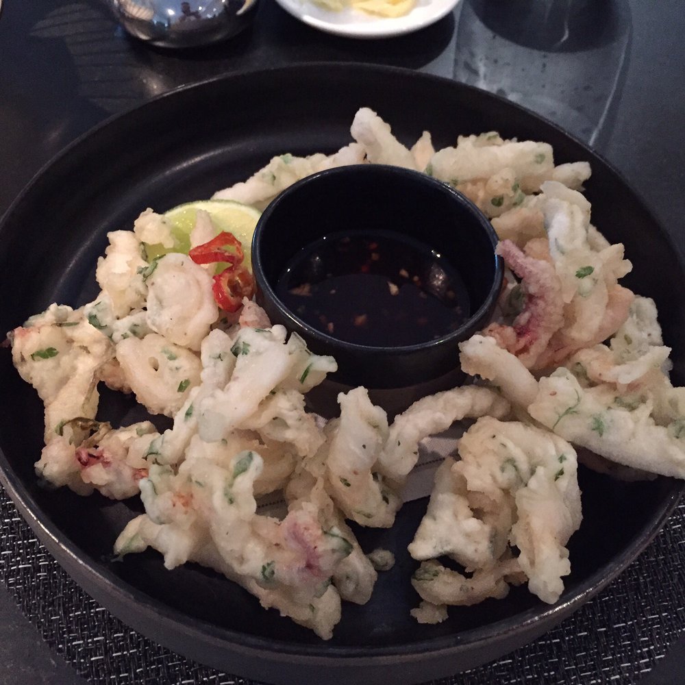 Tasty tempura squid to start