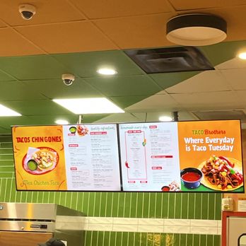 Taco Brothers - The menu board at Taco Brothers - Tacos Near Me - Flatwoods, Kentucky