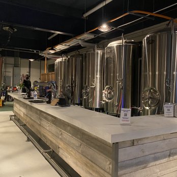 Glenbrook Brewery - a row of stainless steel tanks - Breweries Near Me - Morristown, New Jersey