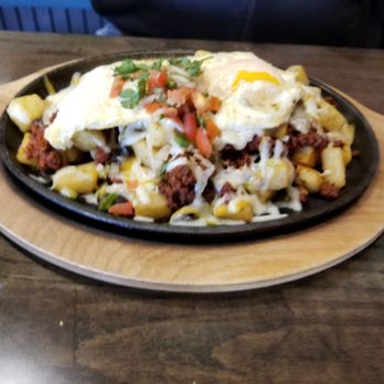 Amigo's Mexican Kitchen + Tequila Bar - Breakfast Chorizo Skillet! - Mexican Near Me - Peabody, Massachusetts Amigo's Mexican Kitchen + Tequila Bar - Breakfast Chorizo Skillet! - Mexican Near Me - Peabody, Massachusetts