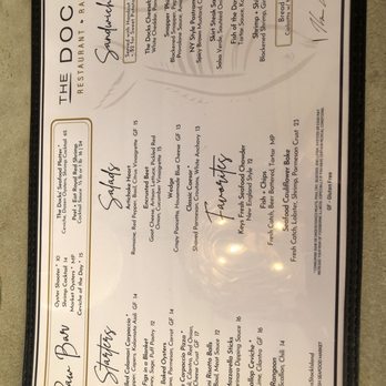 The Docks Restaurant + Raw Bar - Lunch menu - Seafood Near Me - Key West, Florida