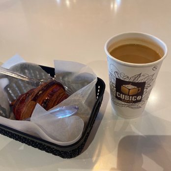 Cubico Coffee - Great Americano and Guava n Cheese Croissant - Coffee & Tea Near Me - Davie, Florida