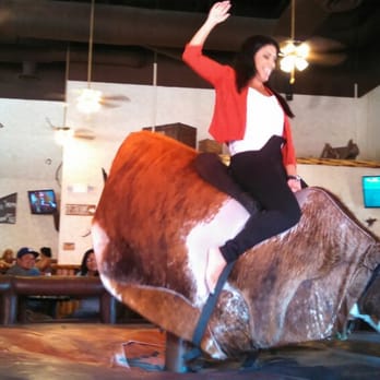 Saddle Ranch - This lady rode the mechanical bull for the entire duration! - Steakhouses Near Me - Orange, California Saddle Ranch - This lady rode the mechanical bull for the entire duration! - Steakhouses Near Me - Orange, California
