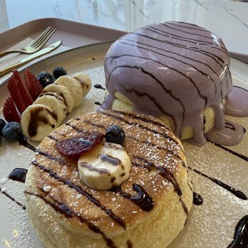 Hanabusa Café - Ube pancake - Desserts Near Me - Sunnyvale, California Hanabusa Café - Ube pancake - Desserts Near Me - Sunnyvale, California