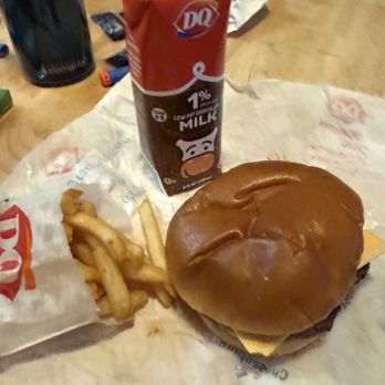 Dairy Queen Grill & Chill - Burger meal (cheese added at home, it's not an option for some reason) - Fast Food Near Me - Auburn, Maine Dairy Queen Grill & Chill - Burger meal (cheese added at home, it's not an option for some reason) - Fast Food Near Me - Auburn, Maine