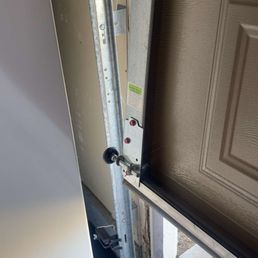 Door came completely off track Door came completely off track
