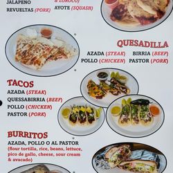 Queen Pupusa - Menu