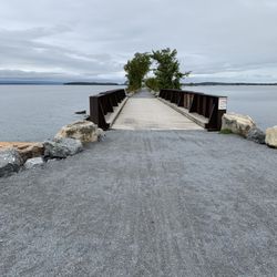 North Star Sports - Bike causeway in Lake Champlain.