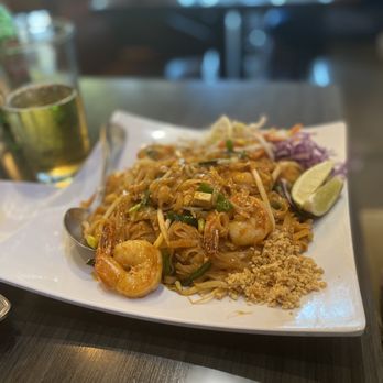 Thai Thyme - 37. Pad Thai Noodles with shrimp - Thai Near Me - Monrovia, California Thai Thyme - 37. Pad Thai Noodles with shrimp - Thai Near Me - Monrovia, California