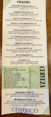 Menu photo 2 Centrico Phoenix, AZ