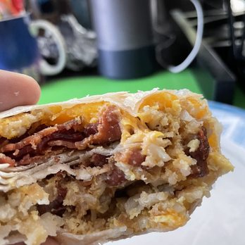 Brick and Flour - Breakfast Burrito - with bacon, no house salsa (pico de gallo) - Mexican Near Me - Glendale, California Brick and Flour - Breakfast Burrito - with bacon, no house salsa (pico de gallo) - Mexican Near Me - Glendale, California