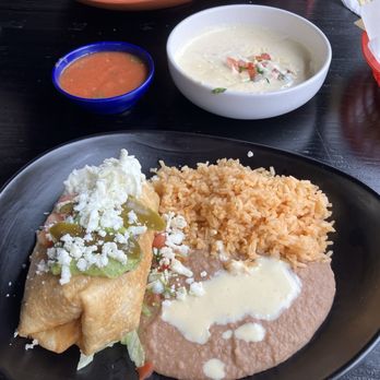 Cantina El Dorado - Steak chimichanga with rice and beans. - Mexican Near Me - Auburn Hills, Michigan Cantina El Dorado - Steak chimichanga with rice and beans. - Mexican Near Me - Auburn Hills, Michigan