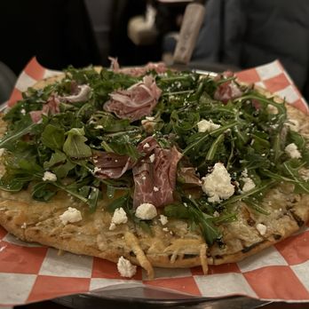The George on Washington St - Prosciutto and Arugula Pizza w/ goat cheese and balsamic. - American Near Me - Providence, Rhode Island