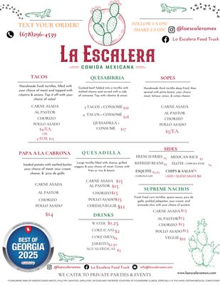 Menu photo 1 La Escalera Tucker, GA