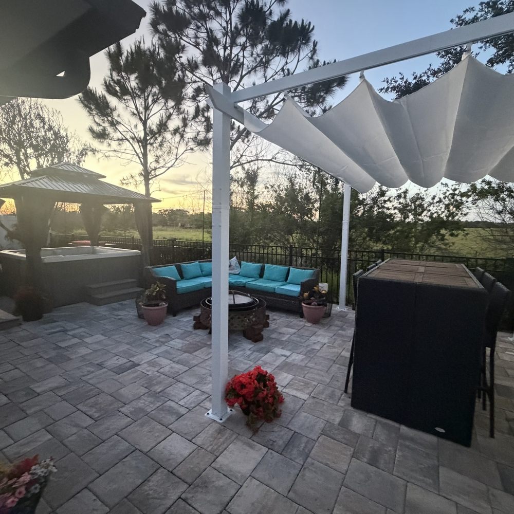 Golden Hands Handymans - Lshaped sofa, fire pit, pergola and gazebo - Handyman Near Me - Windermere, Florida Golden Hands Handymans - Lshaped sofa, fire pit, pergola and gazebo - Handyman Near Me - Windermere, Florida