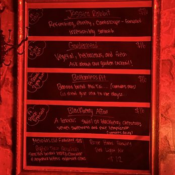 Melindas Alley - Drink menu for the night we went. As the menu changes weekly - Cocktail Bars Near Me - Phoenix, Arizona Melindas Alley - Drink menu for the night we went. As the menu changes weekly - Cocktail Bars Near Me - Phoenix, Arizona