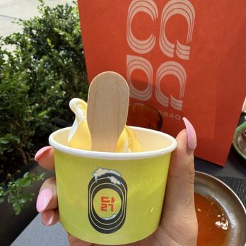 Coqodaq - Soft serve frozen yogurt with passionfruit - Korean Near Me - New York, New York Coqodaq - Soft serve frozen yogurt with passionfruit - Korean Near Me - New York, New York