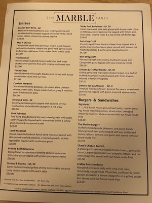 Menu photo 5 The Marble Table Billings, MT