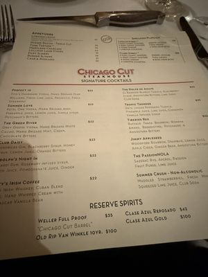 Menu photo 3 Chicago Cut Steakhouse Chicago, IL Menu photo 3 Chicago Cut Steakhouse Chicago, IL
