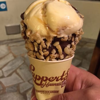 Lappert's Hawaii - Waffle cone covered in chocolate and macadamia nuts filled with Caramel Cashew Turtle Cluster otherwise known as heaven! - Ice Cream & Frozen Yogurt Near Me - Honolulu, Hawaii