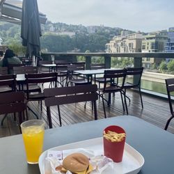Bad food but awesome reusable packaging and a stunning view