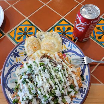 El Chivito Birrieria - Chilaquiles con birria and 2 eggs over easy - Mexican Near Me - Moreno Valley, California El Chivito Birrieria - Chilaquiles con birria and 2 eggs over easy - Mexican Near Me - Moreno Valley, California