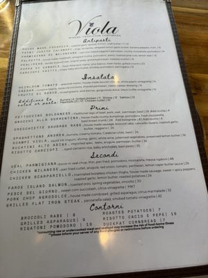 Menu photo 1 Viola Cucina Barrington, RI Menu photo 1 Viola Cucina Barrington, RI